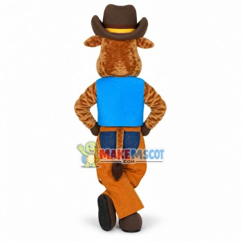 Bull Cowboy Mascot Costume 