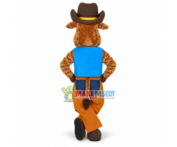 Bull Cowboy Mascot Costume Bull Cowboy Mascot Costume
