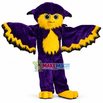 New Custom Made Purple Owl Mascot Costume 