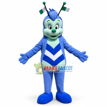Futuristic Blue Butterfly Mascot Costume Futuristic Blue Butterfly Mascot Costume