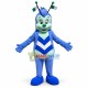 Futuristic Blue Butterfly Mascot Costume Futuristic Blue Butterfly Mascot Costume