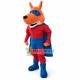 Super Hero Orange Wolf Mascot Costume Super Hero Orange Wolf Mascot Costume