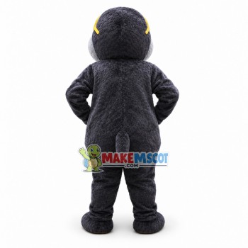 Grey Mole With Yellow Glasses Mascot Costume	