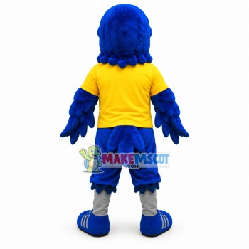 Soccer Blue Hawk Mascot Costume Soccer Blue Hawk Mascot Costume