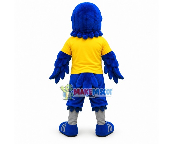 Soccer Blue Hawk Mascot Costume Soccer Blue Hawk Mascot Costume