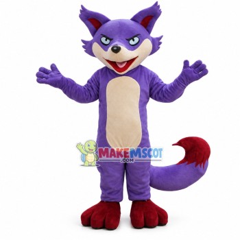 Anime Cartoon Purple Fox Mascot Costume Anime Cartoon Purple Fox Mascot Costume