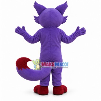 Anime Cartoon Purple Fox Mascot Costume 