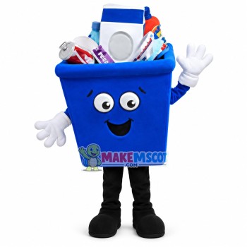 Lightweight Cartoon Blue Bathroom Toilet Cleaning Tidy Storage Box Mascot Adult Costume	