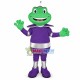 Alien Signal Frog In Purple Suit Mascot Costume Alien Signal Frog In Purple Suit Mascot Costume