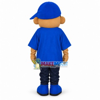 Cool Street Fashion Black Boy With Sunglasses Mascot Costume	
