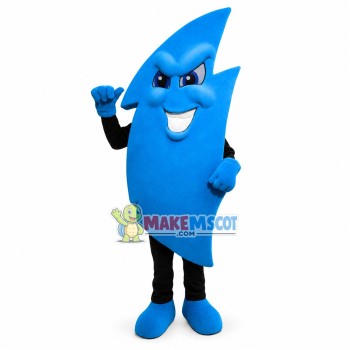 Electric Blue Storm High School Mascot Cartoon Costume Electric Blue Storm High School Mascot Cartoon Costume
