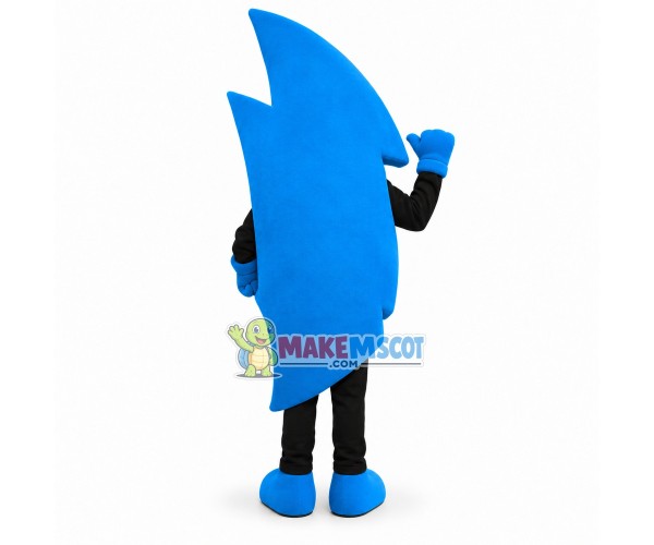 Electric Blue Storm High School Mascot Cartoon Costume Electric Blue Storm High School Mascot Cartoon Costume