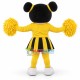Black Cheerleader Wearing Yellow Uniform Mascot Costume Black Cheerleader Wearing Yellow Uniform Mascot Costume