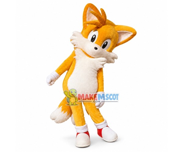 Optimistic Tails the Fox Mascot Adult Costume Optimistic Tails the Fox Mascot Adult Costume