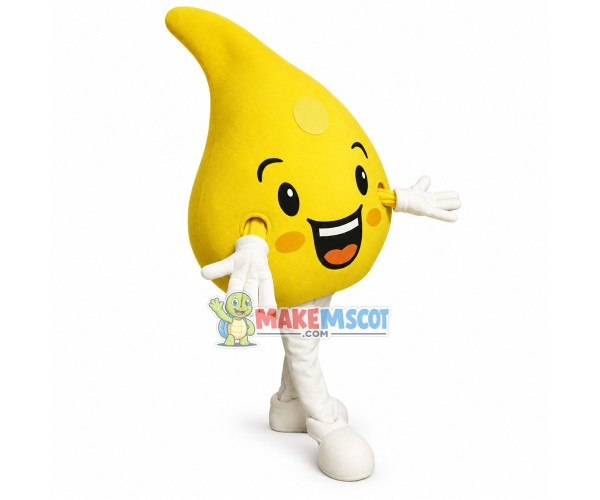 Huge Cartoon Golden Oil Drop Mascot Costume Huge Cartoon Golden Oil Drop Mascot Costume