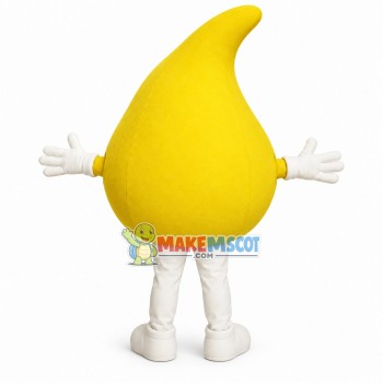 Huge Cartoon Golden Oil Drop Mascot Costume Huge Cartoon Golden Oil Drop Mascot Costume