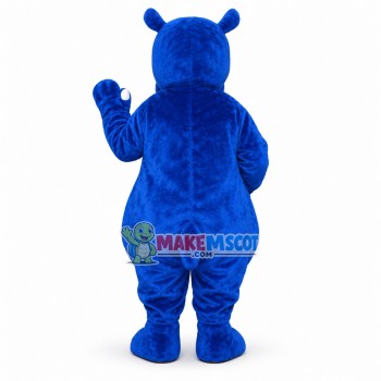 Blue Hippo Animal Mascot Costume Blue Hippo Animal Mascot Costume