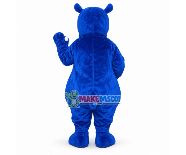 Blue Hippo Animal Mascot Costume 