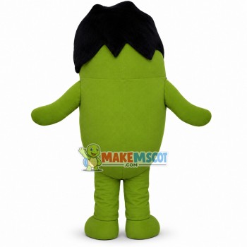 Long Haired Mung Bean Man Mascot Costume For Adult Long Haired Mung Bean Man Mascot Costume For Adult
