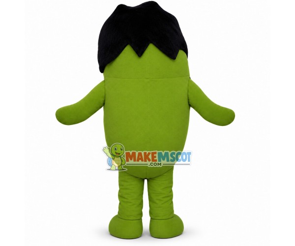 Long Haired Mung Bean Man Mascot Costume For Adult Long Haired Mung Bean Man Mascot Costume For Adult