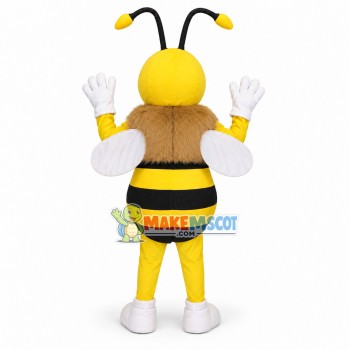 Happy Cartoon Hornet Bee Mascot Costume Happy Cartoon Hornet Bee Mascot Costume