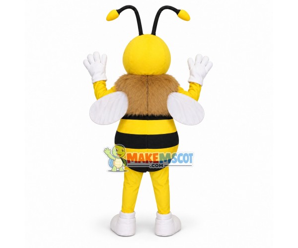 Happy Cartoon Hornet Bee Mascot Costume 
