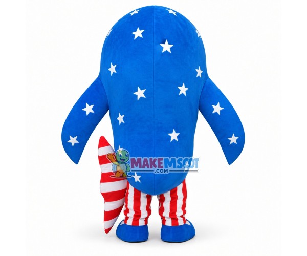 American Dolphin Mascot Costume American Dolphin Mascot Costume