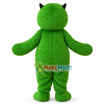 Friendly Green Fur Monster Mascot Costume Friendly Green Fur Monster Mascot Costume