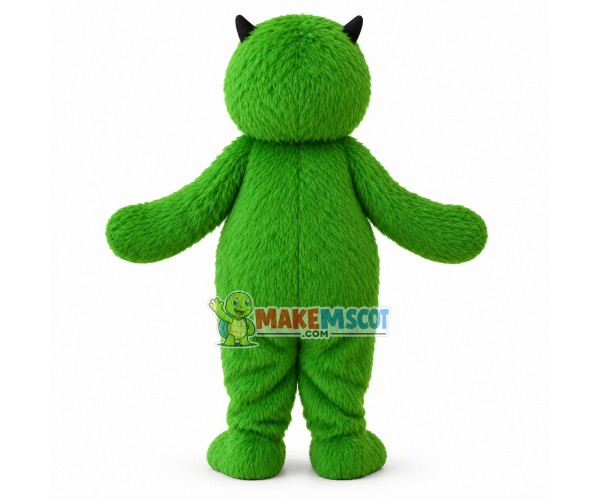Friendly Green Fur Monster Mascot Costume Friendly Green Fur Monster Mascot Costume