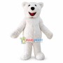 Smiling Polar Bear Long Plush Mascot Costume 