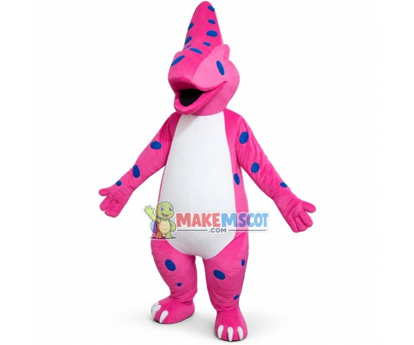 Pink Parasaurolophus Mascot Adult Costume Pink Parasaurolophus Mascot Adult Costume