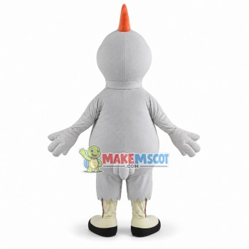Cool White Rooster With Sunglasses Mascot Costume 	