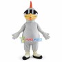 Cool White Rooster With Sunglasses Mascot Costume 	