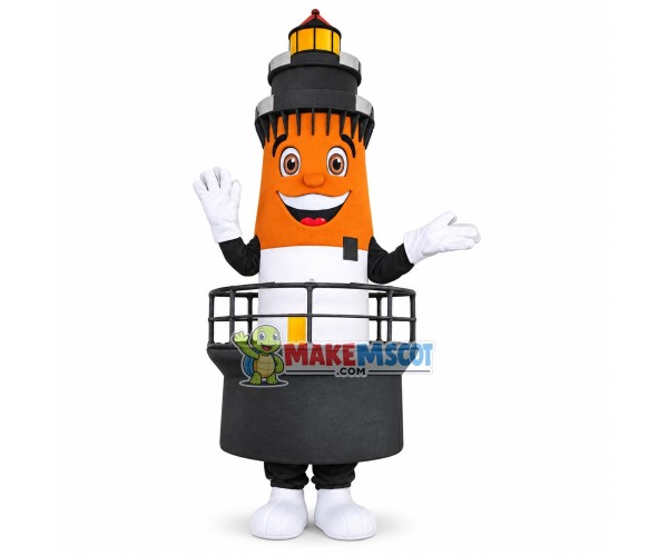 Plummy the Plum Beach Lighthouse Lightweight Mascot Costume 	