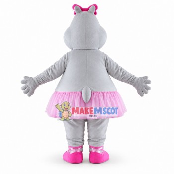 Ballerina Hippo Mascot Costume Ballerina Hippo Mascot Costume