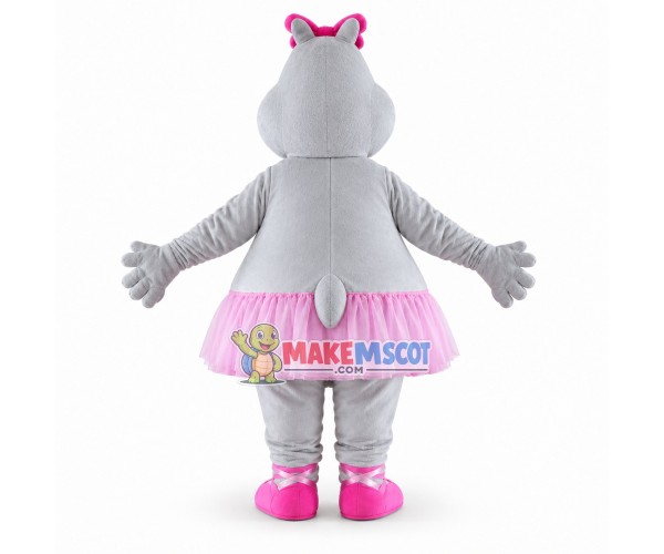 Ballerina Hippo Mascot Costume Ballerina Hippo Mascot Costume