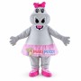 Ballerina Hippo Mascot Costume 