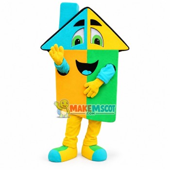 Deluxe Colored House Lightweight Mascot Costume Deluxe Colored House Lightweight Mascot Costume