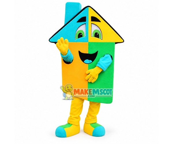 Deluxe Colored House Lightweight Mascot Costume 	
