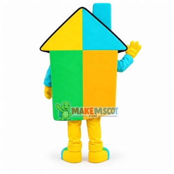 Deluxe Colored House Lightweight Mascot Costume Deluxe Colored House Lightweight Mascot Costume