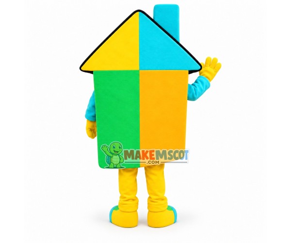 Deluxe Colored House Lightweight Mascot Costume Deluxe Colored House Lightweight Mascot Costume