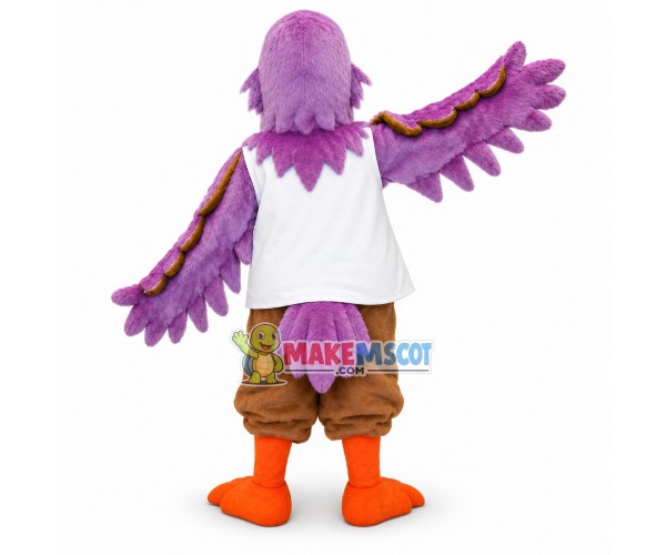 Purple Eggie the Eagle Cathedral Mascot Costume Purple Eggie the Eagle Cathedral Mascot Costume