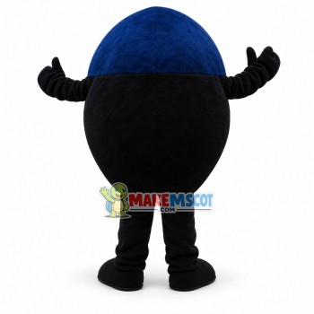 Black Ball With Sunglasses Mascot Costume Black Ball With Sunglasses Mascot Costume