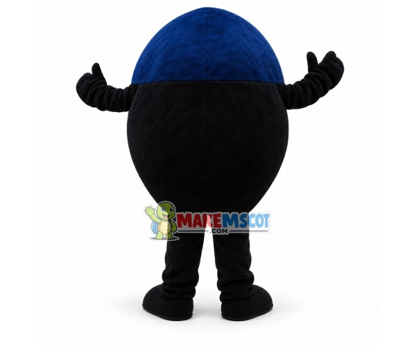Black Ball With Sunglasses Mascot Costume Black Ball With Sunglasses Mascot Costume