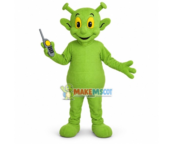 Adult Cartoon Alien Mascot Costume 