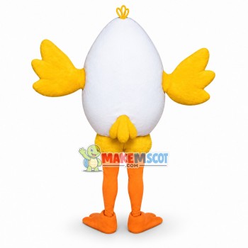 Hatching Chick Hard Boiled Egg Mascot Cartoon Costume Adult Size Hatching Chick Hard Boiled Egg Mascot Cartoon Costume Adult Size