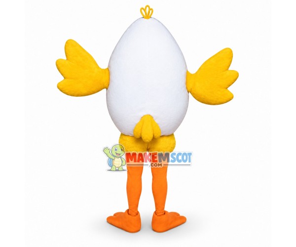 Hatching Chick Hard Boiled Egg Mascot Cartoon Costume Adult Size Hatching Chick Hard Boiled Egg Mascot Cartoon Costume Adult Size