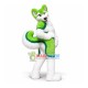Green & White Husky Dog Mascot Costume
