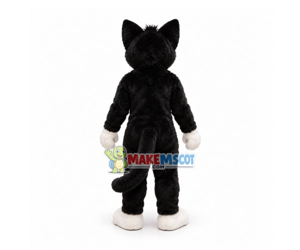 Lovely White & Back Cat Mascot Costume Lovely White & Back Cat Mascot Costume