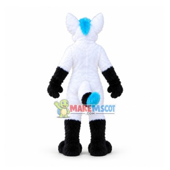 White Fox Wolf Realistic Mascot Costume